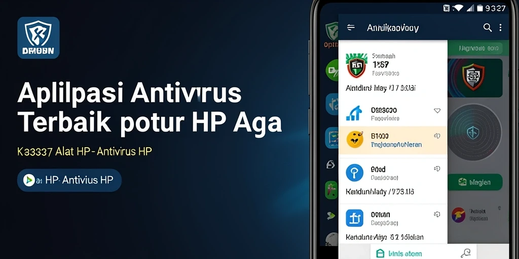 Antarmuka pengguna aplikasi Antivirus HP 93337 yang menarik dan fungsional.