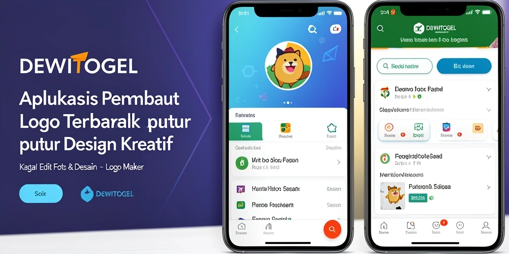 Screenshot antarmuka DEWITOGEL menampilkan kemudahan dalam mendesain logo.