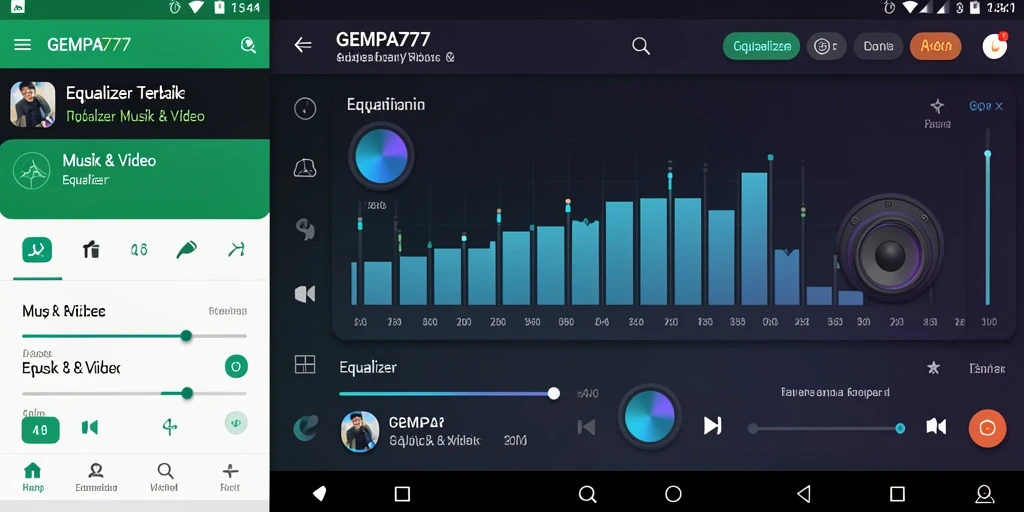 Tampilan antarmuka GEMPA777 yang modern dan fungsional untuk Equalizer.