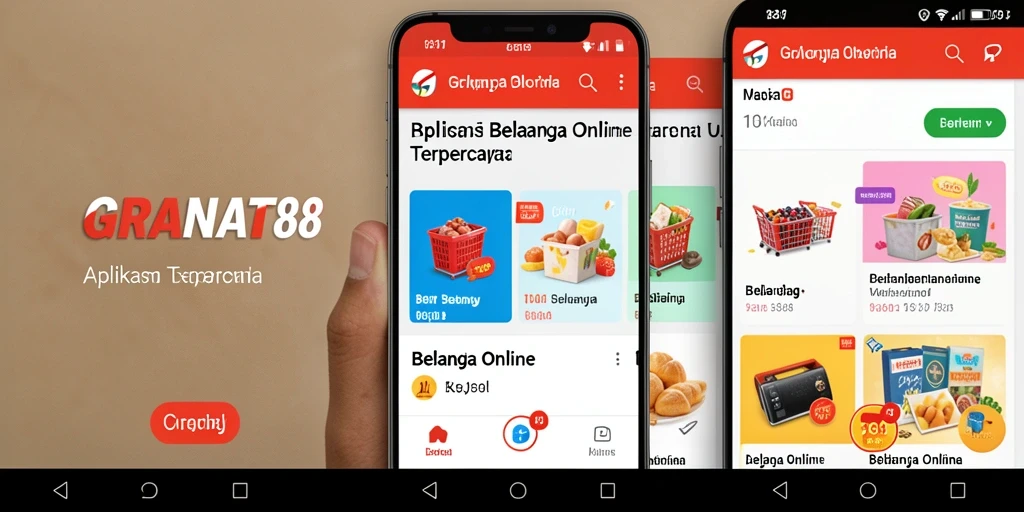 Tampilan antarmuka aplikasi GRANAT88 yang memudahkan belanja online.
