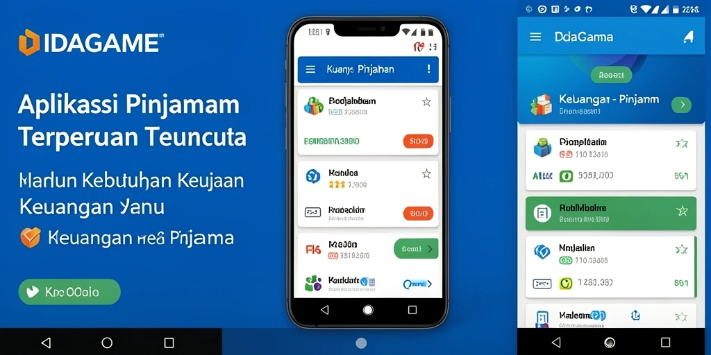 Tampilan antarmuka IDAGAME yang sederhana dan intuitif untuk pinjaman.