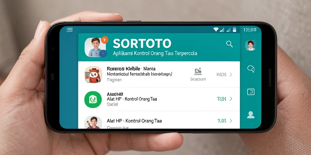Antarmuka SORTOTO yang sederhana dan intuitif untuk kontrol orang tua.
