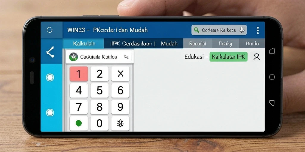 Antarmuka sederhana aplikasi Kalkulator IPK WIN33.